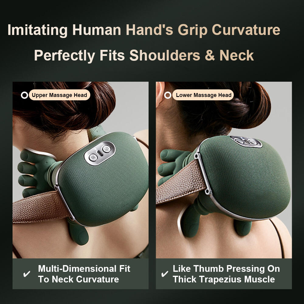2 in1 Neck Back Massage Bionic Shoulder Massage Pillow Heated Knead Cervic Body Fatigue Relief Relax Muscle Gifts for Female/man