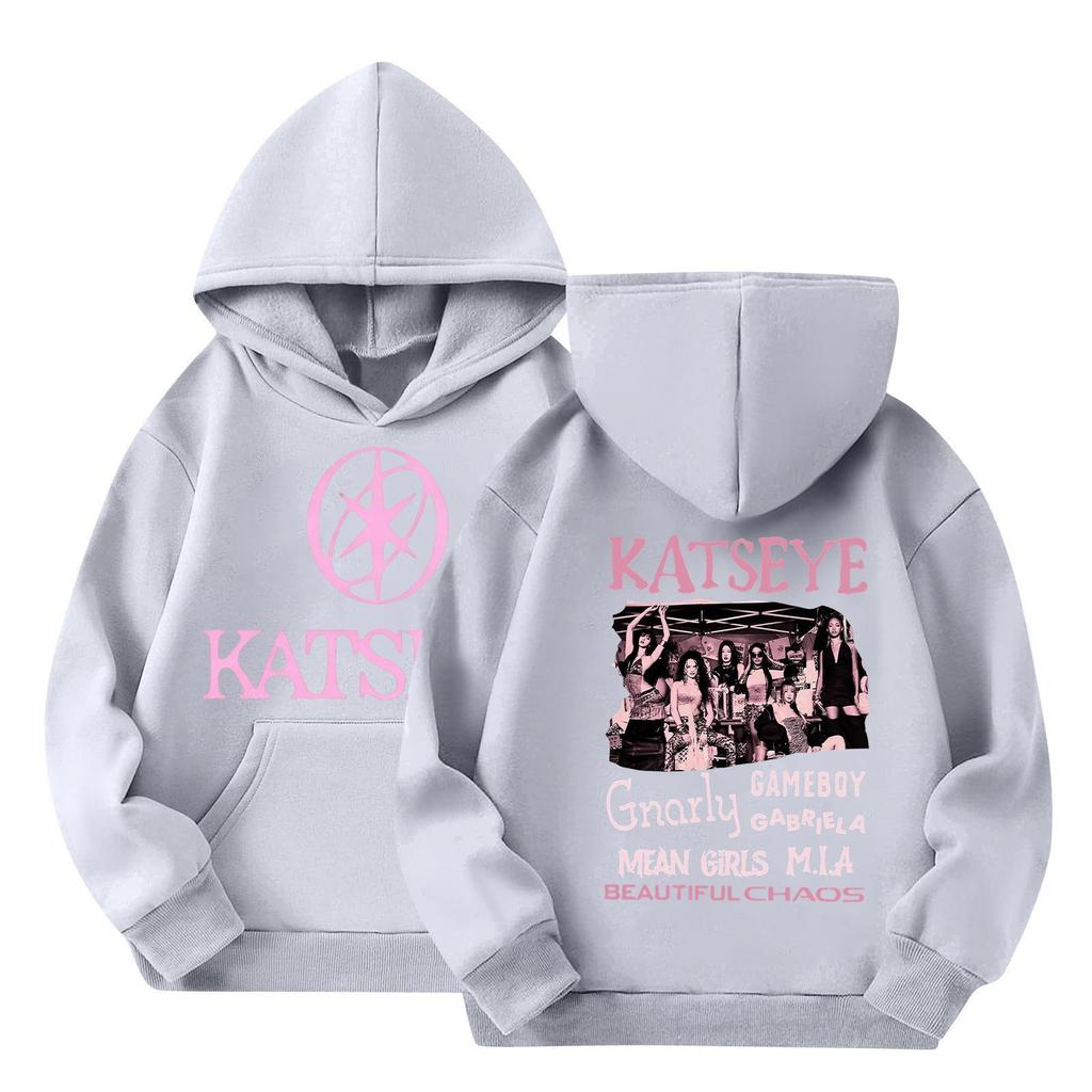 Girl Group Printed Long Sleeve Hoodie Sweatshirt for Girls Casual Everyday Wear