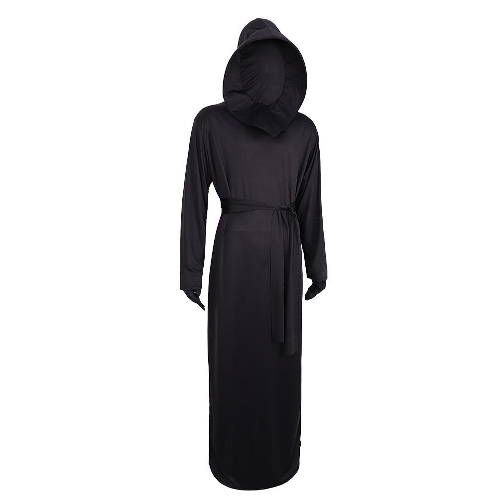 Halloween Black Death God Cosplay Costume With Polyester Fabric For Stage Performances And Party Events