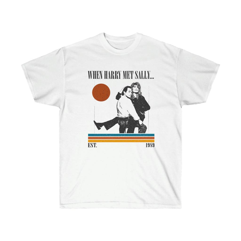 Harry and Sallys Lovethemed Tshirt Retro Movie Tshirt Printed Pattern Tshirt A Gift for Fans