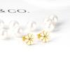 Earrings Small Daisy Stud Earrings Niche Design Temperament Flower Earrings Stainless Steel Plated 14K Gold Jewelry Women