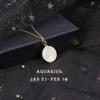 12 Constellation Symbol Titanium Steel Necklace Couple Necklace
