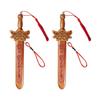 Felimoa Conjunto de 2 Espadas de Madeira de Pessegueiro, Talismã Amuleto Decorativo Feng Shui para Proteção Contra Espíritos Malignos e Afastamento de Azar (Yin Yang)