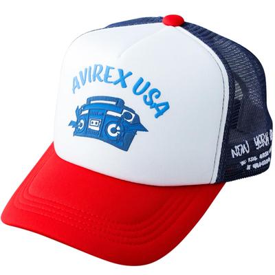 Authentische Militär-Netz-Baseballkappe AFA Weiß [AVIREX], Mütze, Kappe, Herren, Schwarz, Tief, Frühling/Sommer, Kappe, Logo,