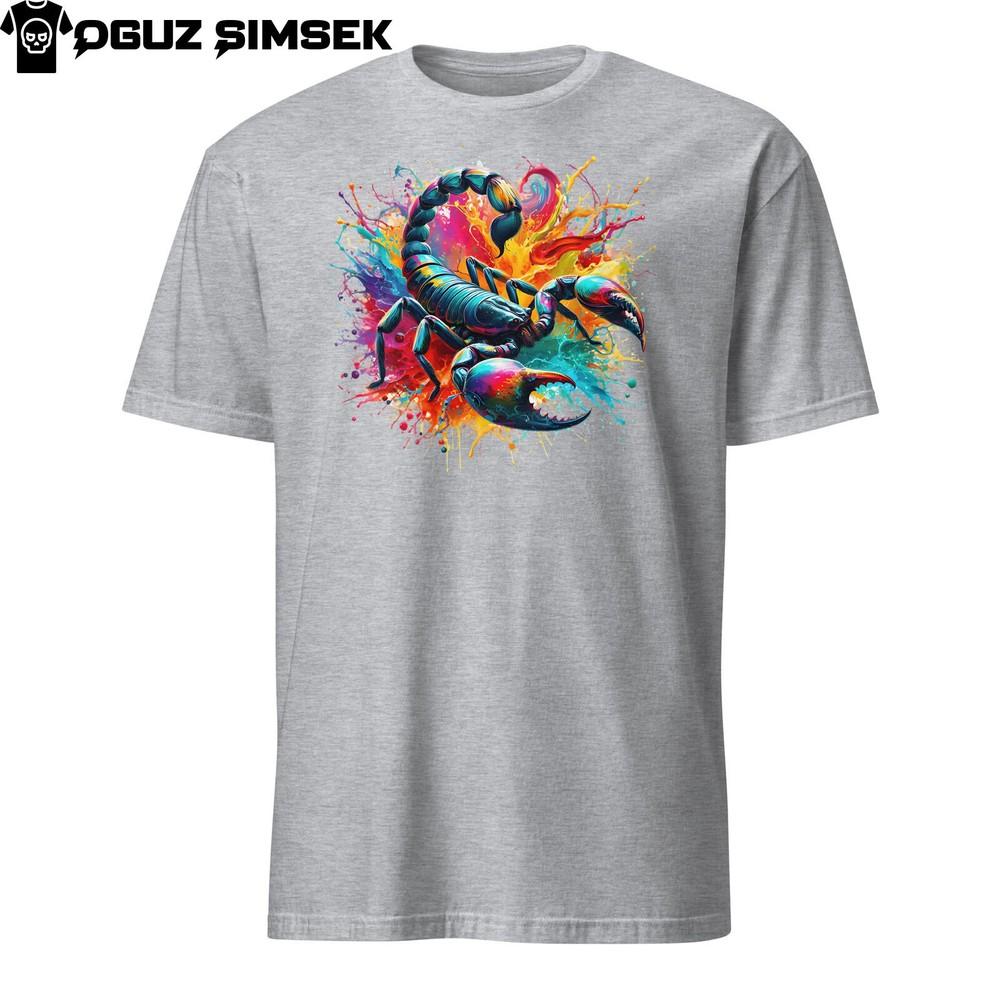 

Colorful Scorpio Unisex T-Shirt | Unique Zodiac Design | Short Sleeve Tee 2XL
