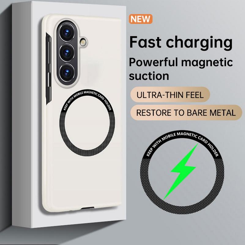 Ultra-thin Frameless Phone Case For Samsung Z Fold 8 Ultra Fold 8 Galaxy Z Fold 7 6 5 4 Slim Magnetic Ring Hard Protective Cover