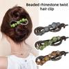 Rhinestone Figure-eight Twist Hair Clip for A Sophisticated Look, Perfect for A Fuller Back of The Head, or A Banana-shaped Hair Clip for An Updo