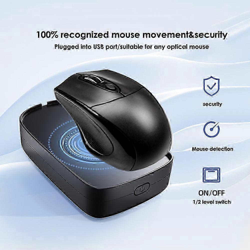 Undetectable Mouse Jiggler 5V 1A Simulate Mouse Mover Wired Wireless Mouse Compatible for Computer Awakening for Keeps PC Active