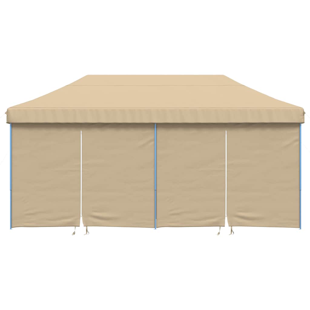 Vidaxl Pop-Up Party Tent with 4 Walls, Beige