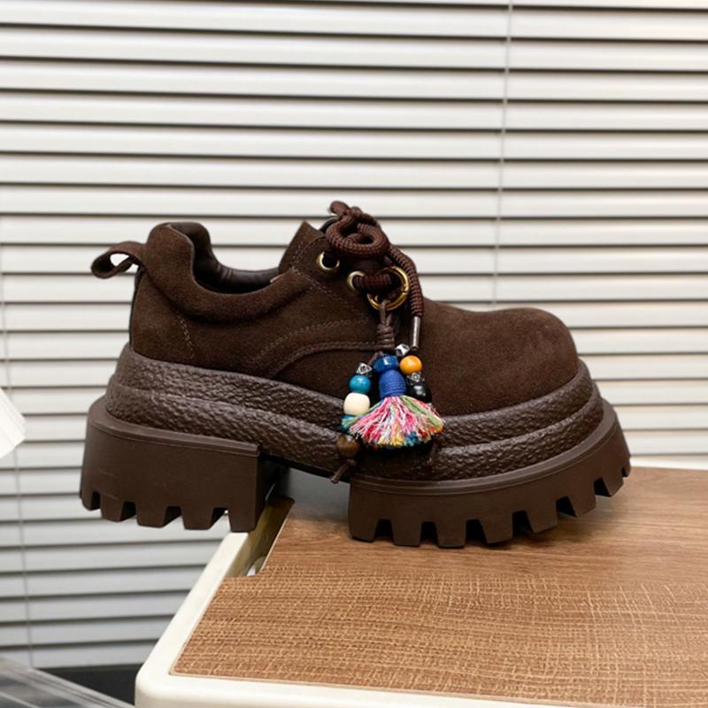 Platform Women's Sneakers Mid Heels Designer Casual Sport Shoes  Autumn Fad Ankle Lace Up New Brand Loafers Mujer Zapatos