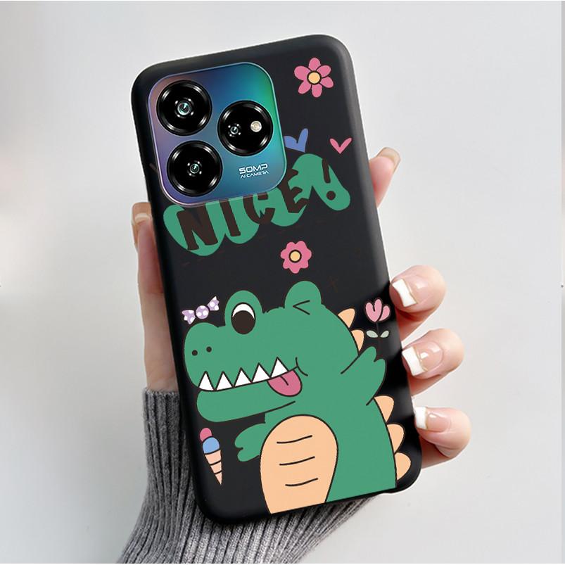 Case For ZTE Blade V60 Design 4G/Blade V60 Vita/Nubia V60 Design/Axon 60 Lite Soft Silicone Black Cover Cute Flower Cartoon Case