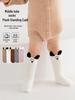 Chaussettes Mi-mollet en Coton Peigné pour Enfants, Couleur Unie, Oreilles à Tirer, Sans Couture, Motif Dessin Animé, Mignonnes et Classe A pour Bébés et Tout-Petits.