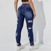 Ripped Skinny Pants, High Elasticity, High Waist, Suitable for All Seasons Jeans for Women