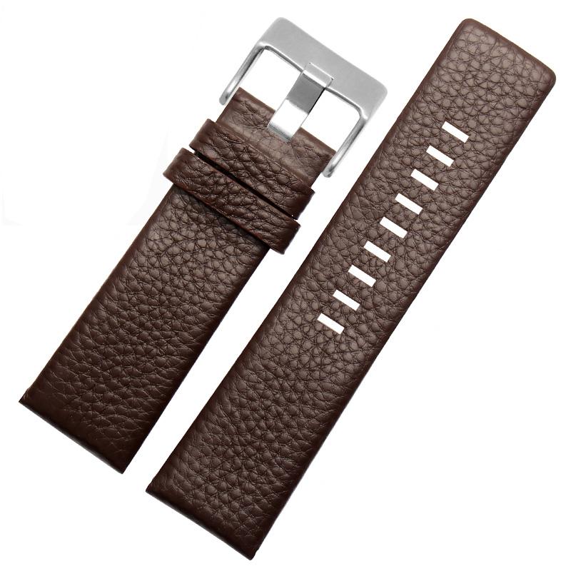Genuine Leather Watchband for Diesel DZ1405 4323 4344 4427 7257 4283 Watches Pin Buckle Embossed bracelet 24 26 28mm Watch Strap