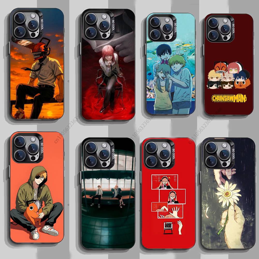 Anime C-Chainsaw Man phone Case for iPhone 17 11 12 Pro Max Plus Mini Air SE 16e 14 15 16 13 Soft Shell
