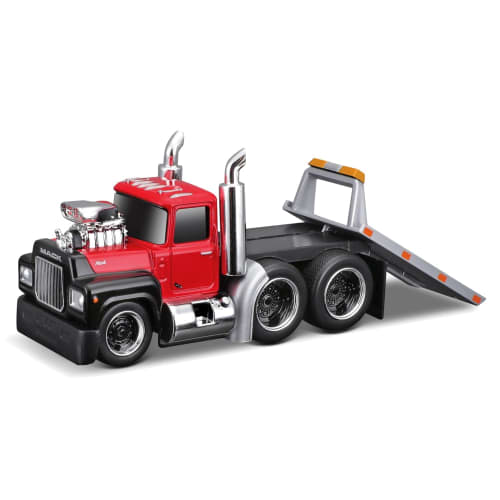 Maisto 1/64 Scale Muscle Machines 1980 MACK R685ST Flatbed/Lamborghini Countach Red Diecast Model Car 11552