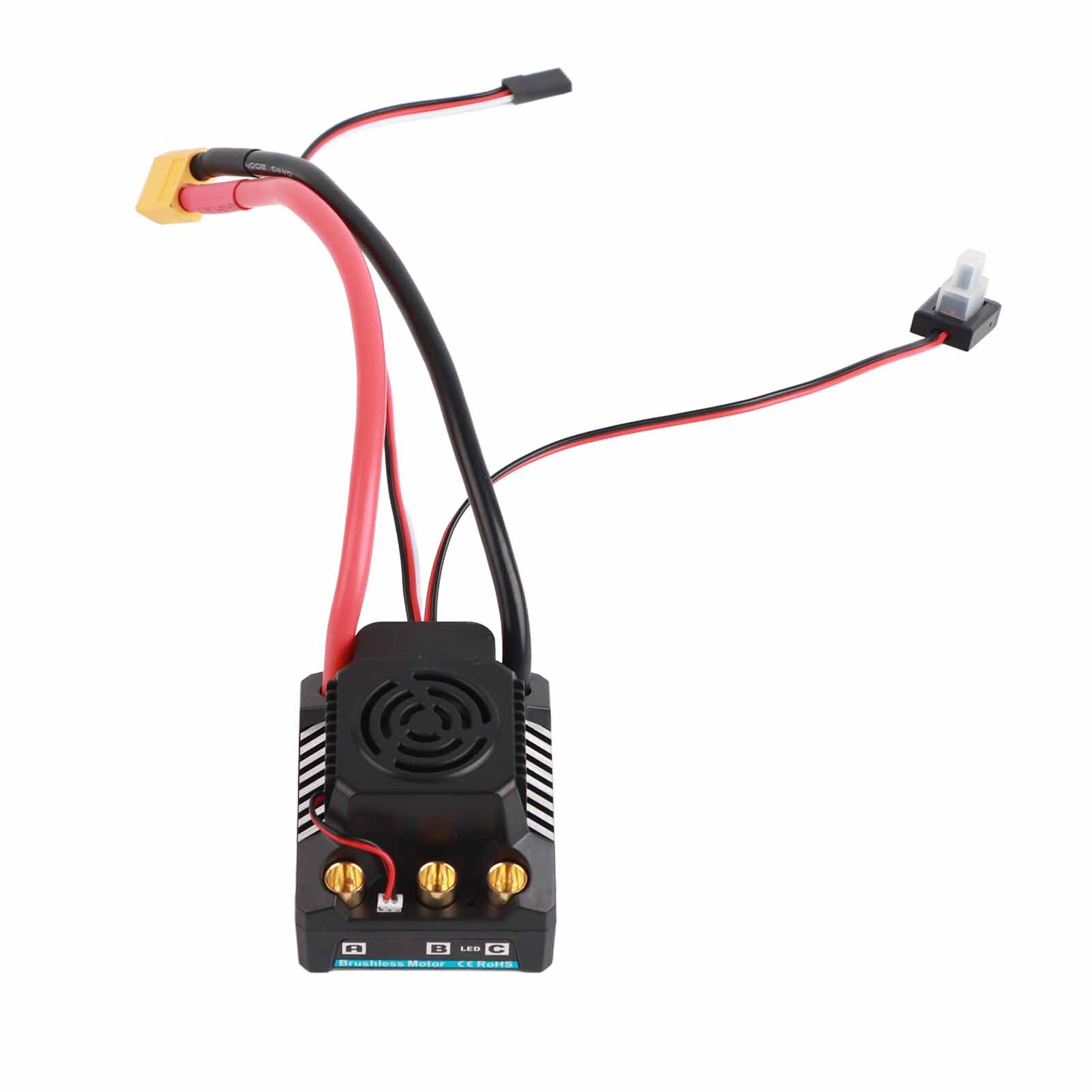 

Безщітковий ESC RC 150A BCE Вихід 5A 5.8V Водонепроникний пилонепроникний чорний безщітковий ESC для 18 RC автомобілів