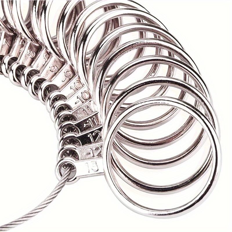 27pcs Ring Sizer Finger Sizer With Measuring Rings, Tool For Ring Making Jewelry Tool Size 1-13 With Half Size