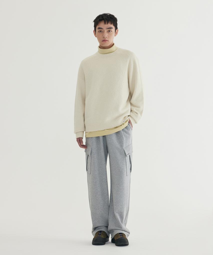 COVERNAT Small Authentic Cargo Sweatpants Melange Gray