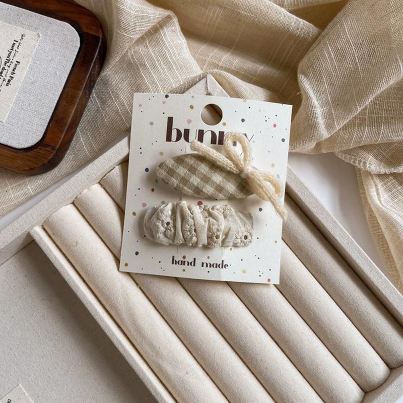 

Hairclips Autumn Winter Coffee Colored Flower Mushroom Bunny Embroidery Bow Children S Bb Clip Baby Hairclip Bangs Hair Clips