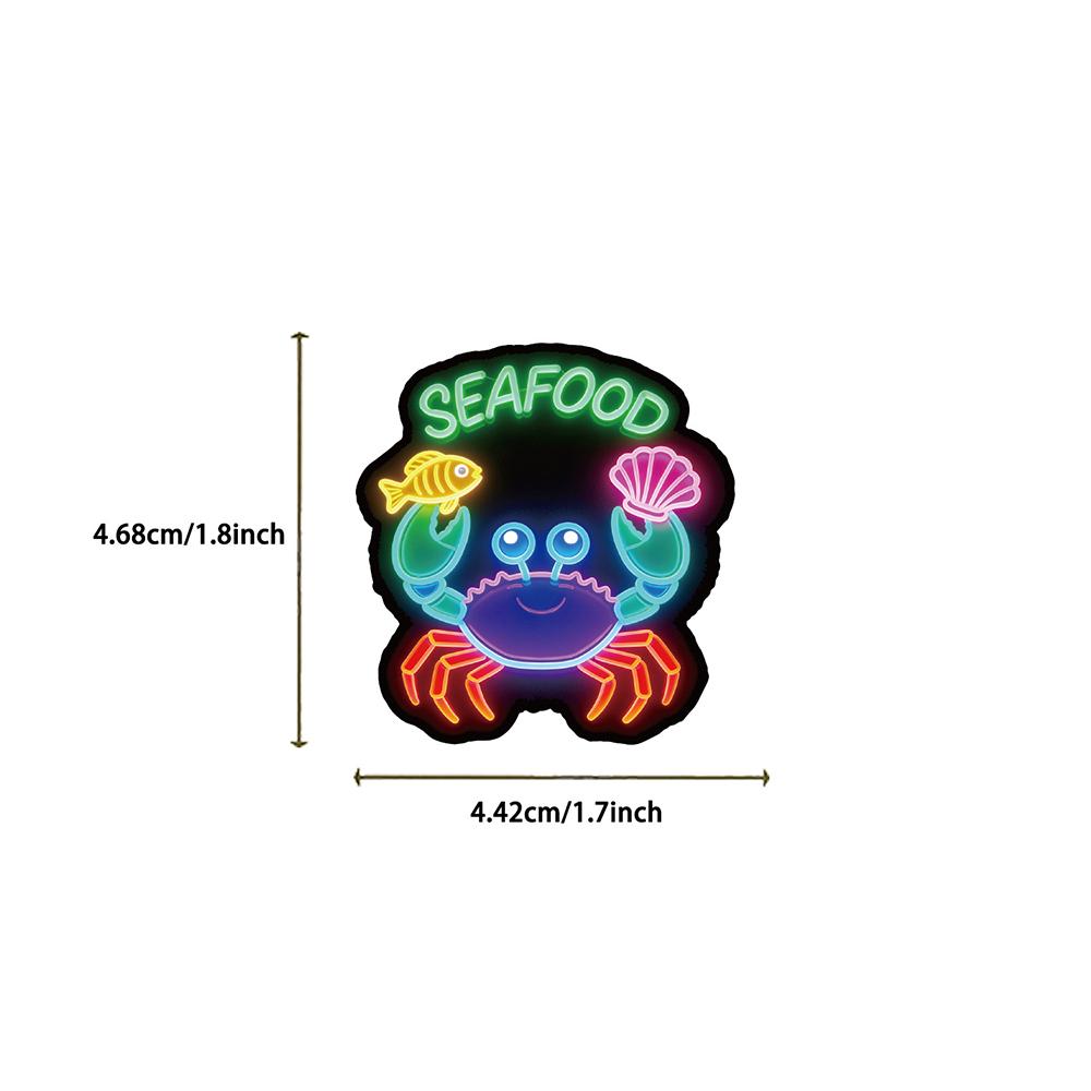 10/30/60pcs Cute Cartoon Animal Food Neon Light Stickers Funny Graffiti Sticker Skateboard Phone Notebook Decals Decoration Toy