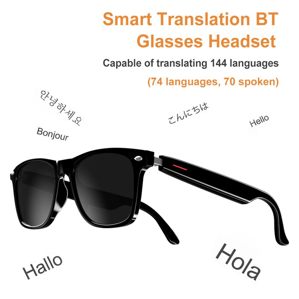 Smart Glasses 144 Languages Smart Glasses Translator Voice Assistant Wireless Translation Earbuds Translator Glasses & Headset
