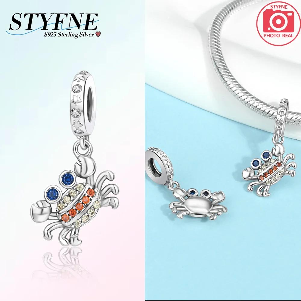 Charm Bead Charms Plata Zircon Crab WhaleBeads for Charm Bead Charms copper Bracelets Bead Charms Jewellery Making Womens Gift