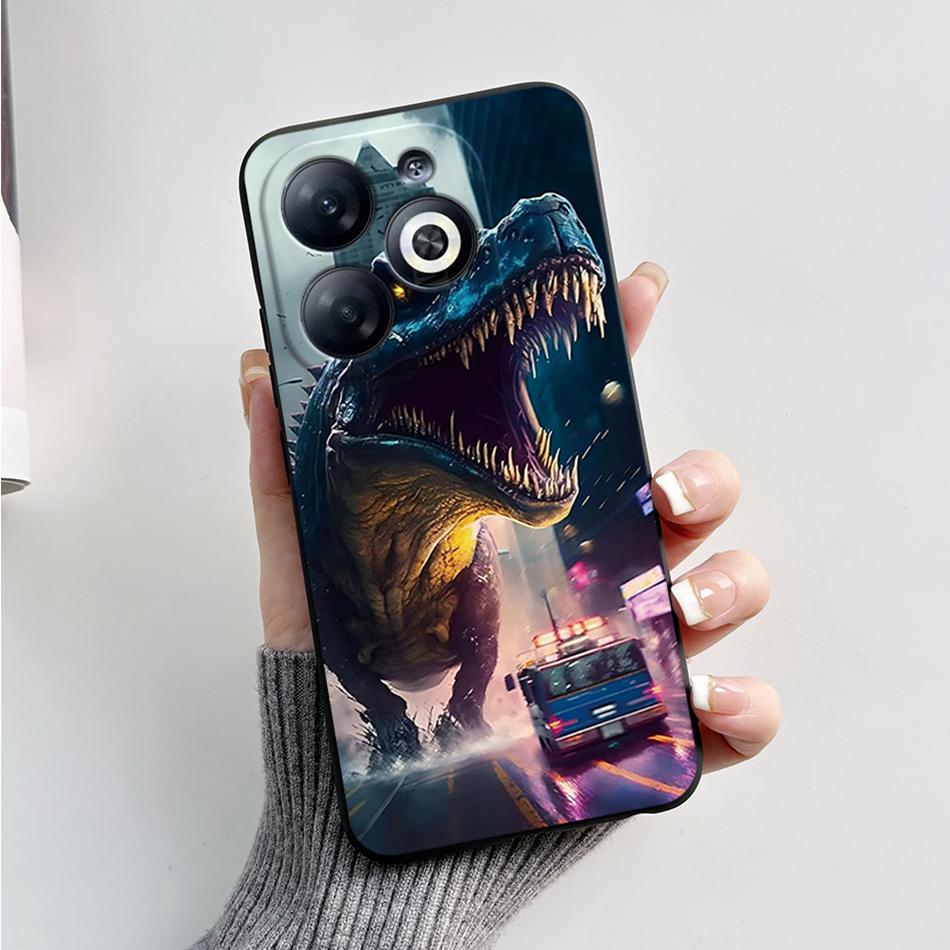 Case For Infinix Smart 8 Back Cover Black Silicon Soft TPU Marble Cover For Infinix Smart 8 X6525 Funda Smart8 Phone Cases Coque
