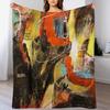 The Family Fire Abstract Painting Throw Blanket Reusable Durable Soft Blanket for All Seasons