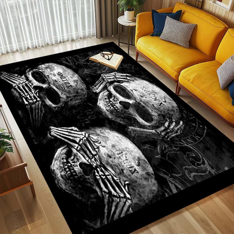 Skull Art Living Room Nonslip Area Rug Soft Carpet For Bedroom Game Playroom Sofa Office Home Decor Doormat Christmas Gift C9302225