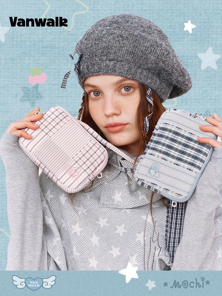 Vanwalk Square Angel Pouch [Check Sky]