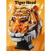 3000PCS The King of Beasts Tiger Head Model Building Blocks DIY Animal Construction Set Bricks Home Decor Gift For Friend