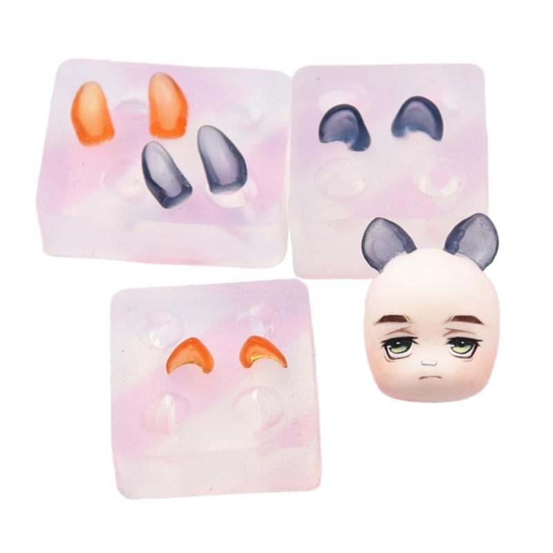 Cute Ear Silicone Mould for DIY Pottery Clay Crafts Flexible and Portable Silicone Mould for Crafting Doll Ears Ornament