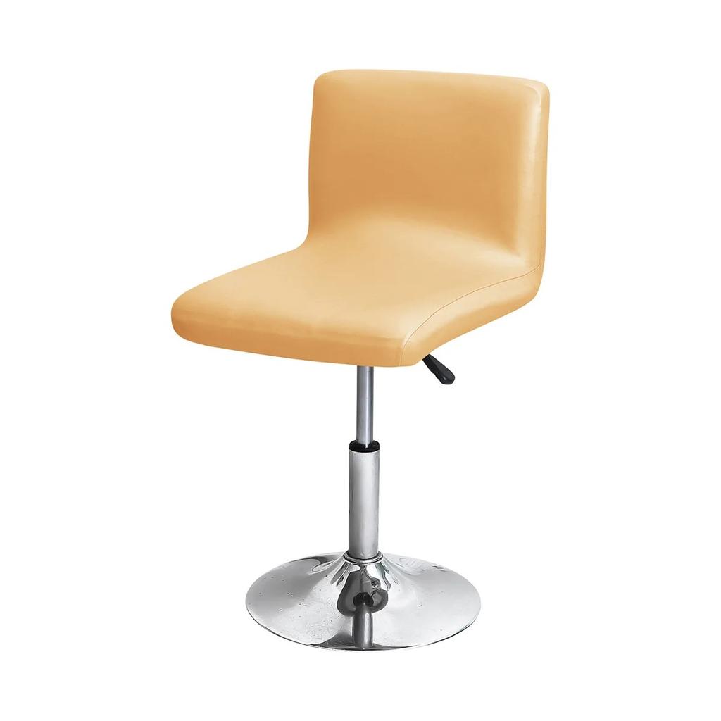 Waterproof Pu Leather Rotating Bar Stool Cover Stretchable And Durable Bar Stool Cover Easy-To-Clean Faux Leather Slipcover