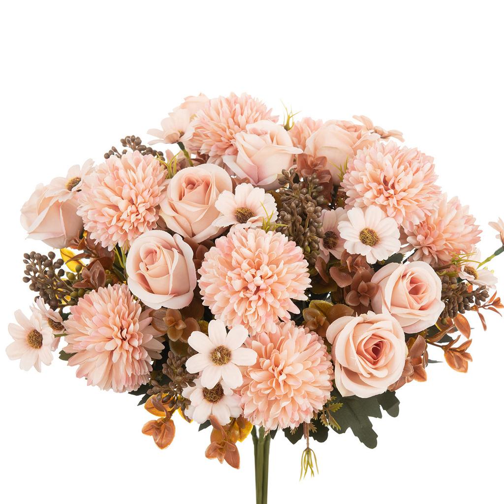 Silk Rose Artificial Flowers DIY Box Wedding Home Festival Decoration Wreaths Bridal Bouquet Dining Table Vase Photography Props