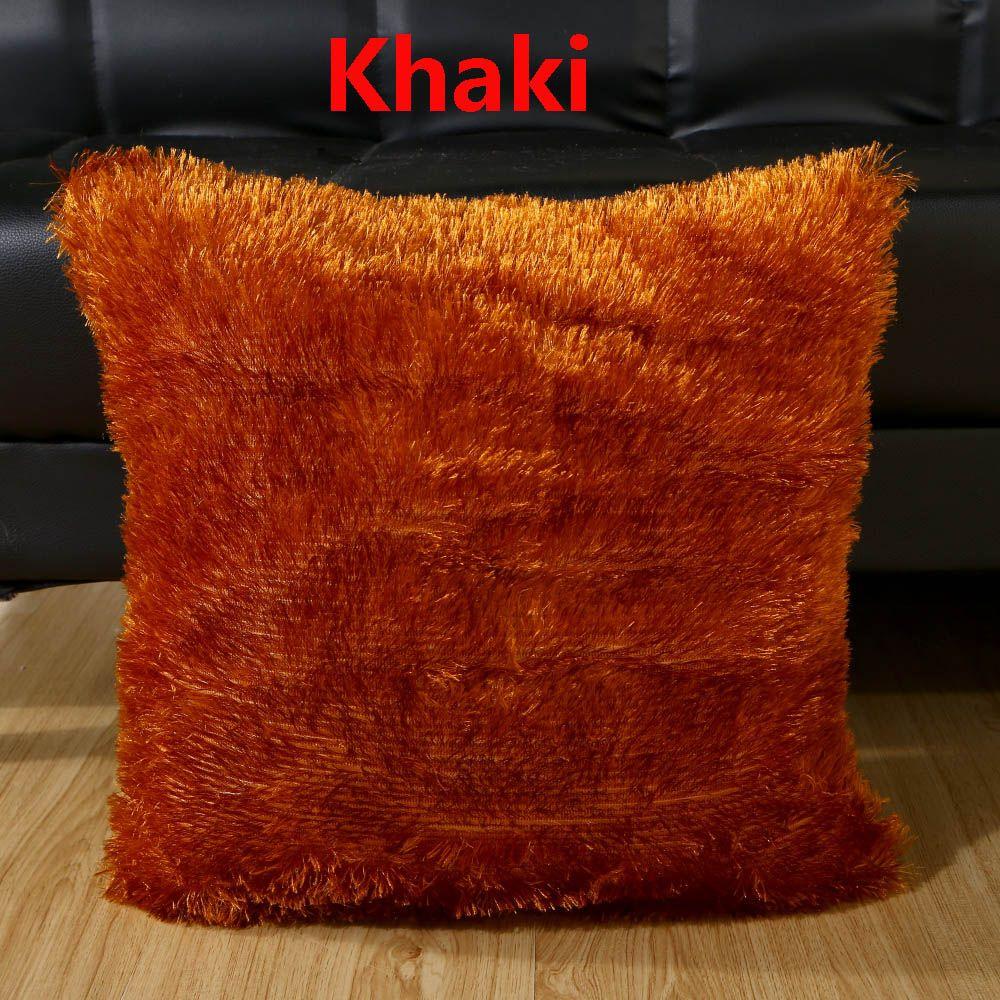 Square Waist Home Decor Winter Warm Throw  Cases Cushion Cover Fur
