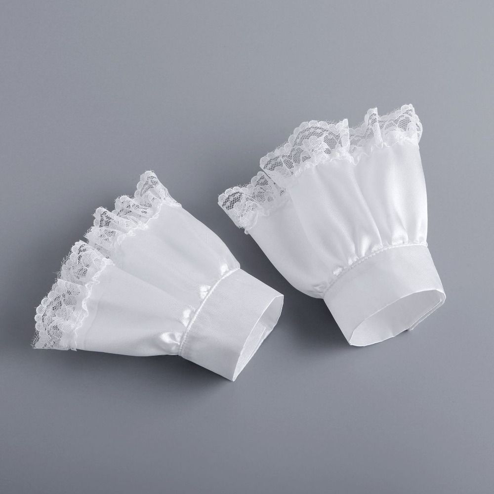Ruffled Vintage Victorian Costume Victorian Style Fake Collar Accessory Set Victorian Lace Jabot