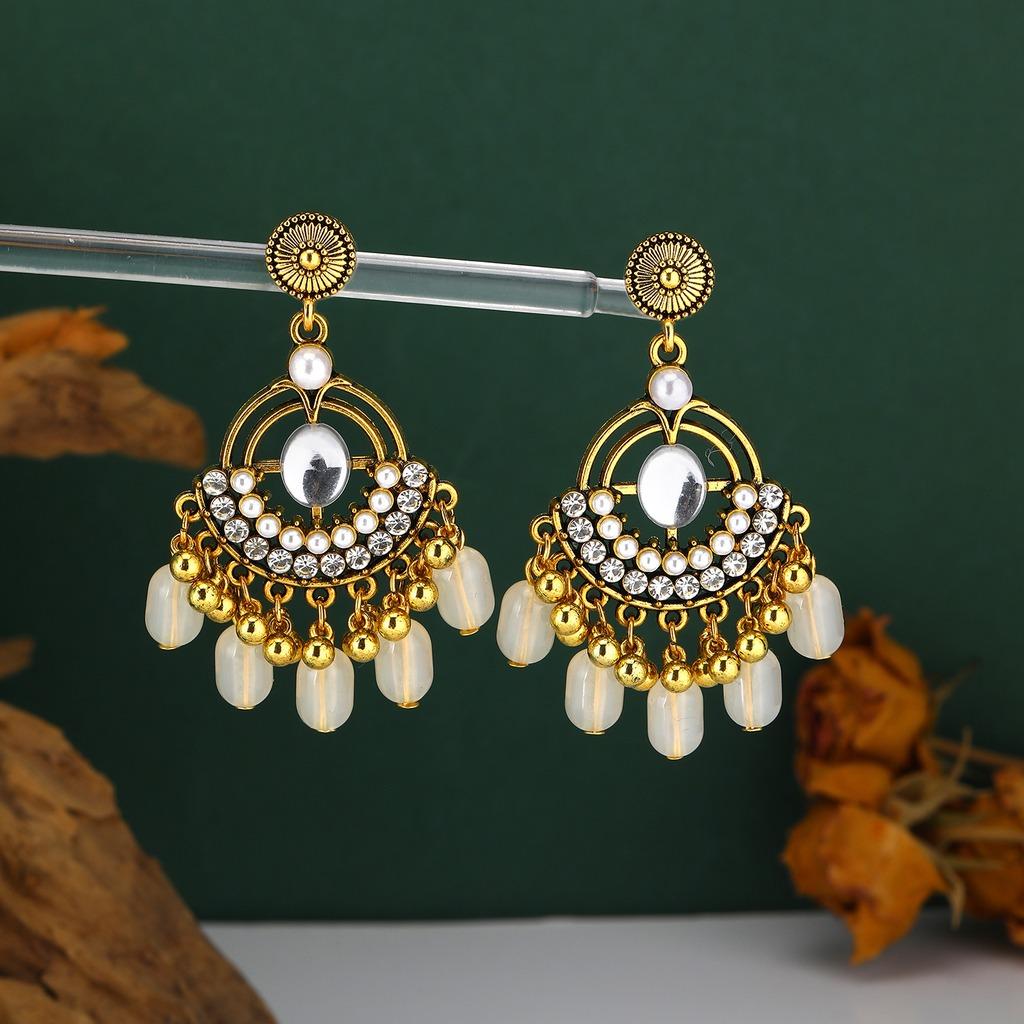 Dangle Earrings Statement Rhinestone Earrings Vintage Earrings Ethnic For Daily Wear Vacation Gift For Women