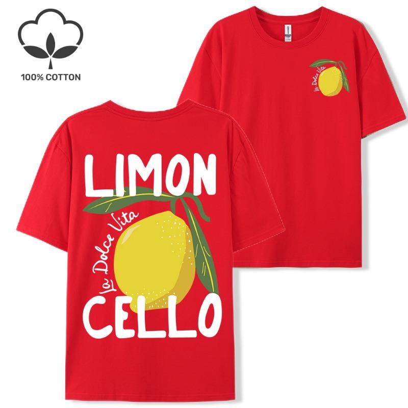 Creative Lemon Fruit Cello Pattern T Shirt Women Summer Comfortable Tops Soft T-Shirts Cotton All-Match Female Short Sleeve