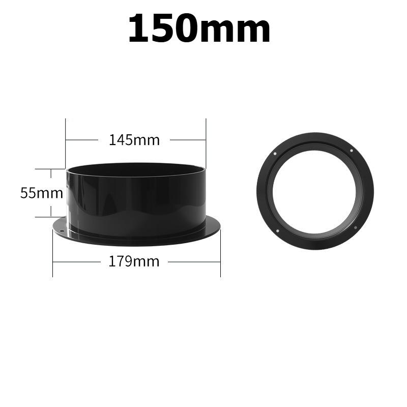 75/100/125/150mm ABS Wall Flange Connector For Ventilation Pipe Air Ducting Connection Household Accessories