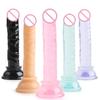 Realistic Dildo Massager No Vibrator Silicone Vaginal Masturbator Penis Suction Cup Black Anal Beads Sex Toys For Women