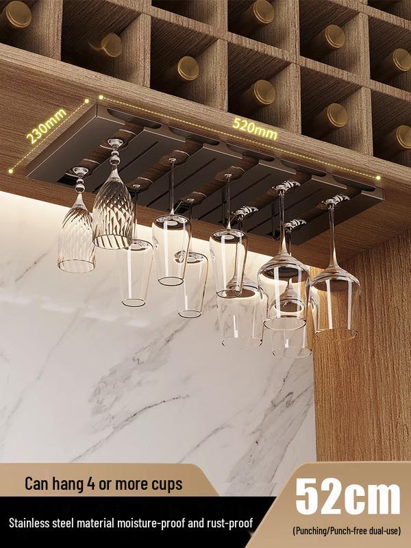 Stainless Steel Inverted Wine Glass Rack