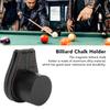 Magnetic Pocket Billiard Chalk Holder Leather Chalk Clip Billiard Pool Cue Snooker Accessory Black