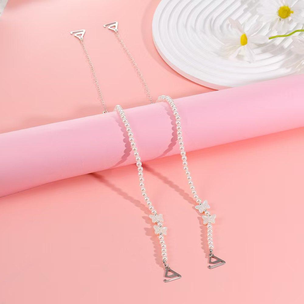 Bow Pearl Bra Straps Adjustable Shoulder Straps Fahsion Shoulder Belts Women