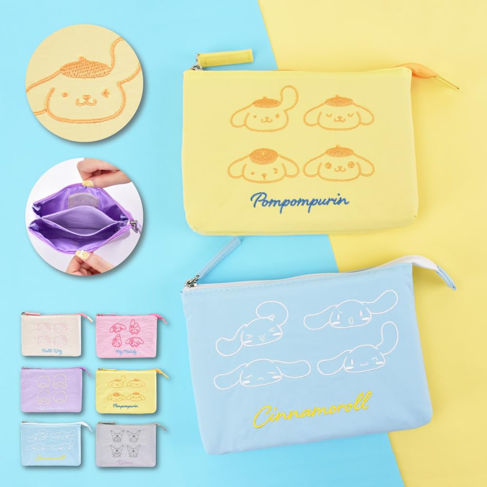 Makeup Pouch, 3 Pockets, 2 Rooms, Face, Little Twin Stars SRTZ-279
