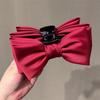 Elegante Damen Schleifen Haarspangen Doppelseitige Große Satin Hai Haarspange Solide Schleife Haarnadeln Haarspangen Haarschmuck
