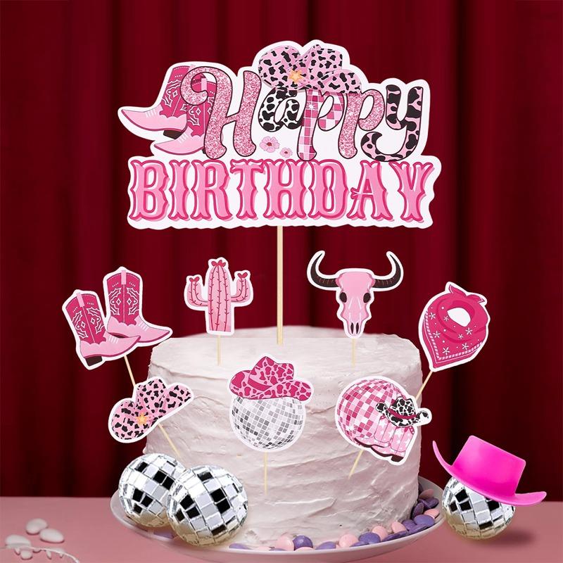 Cowgirl Hat and Boot Cake Toppers Cowgirl Cake Decorations Cowgirl Birthday Baby Shower for Western Theme Party Favors Supplies
