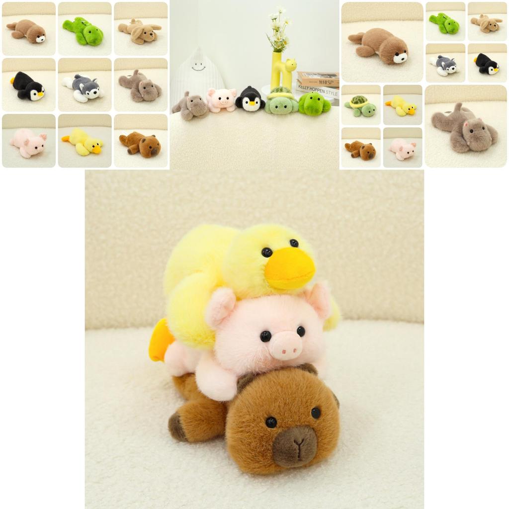 Cute Plush Animal Pillow Soft Toy Collection Featuring Adorable Dog Dinosaur For Kids