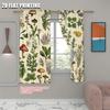 2pc  Curtains Botanical Plants Herbs Mushroom Protecting Privacy Spring Party & Holiday Decor Suitable for Aesthetic Room Decor