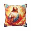 Jesus Biblical Square Pillowcase Pillow Cover Polyester Cushion Decor Comfort Throw Pillow for Home Car